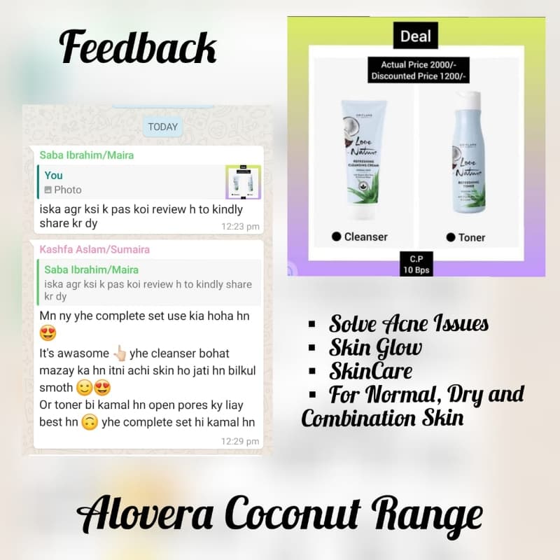 Love nature aloevera n coconut water facial kit