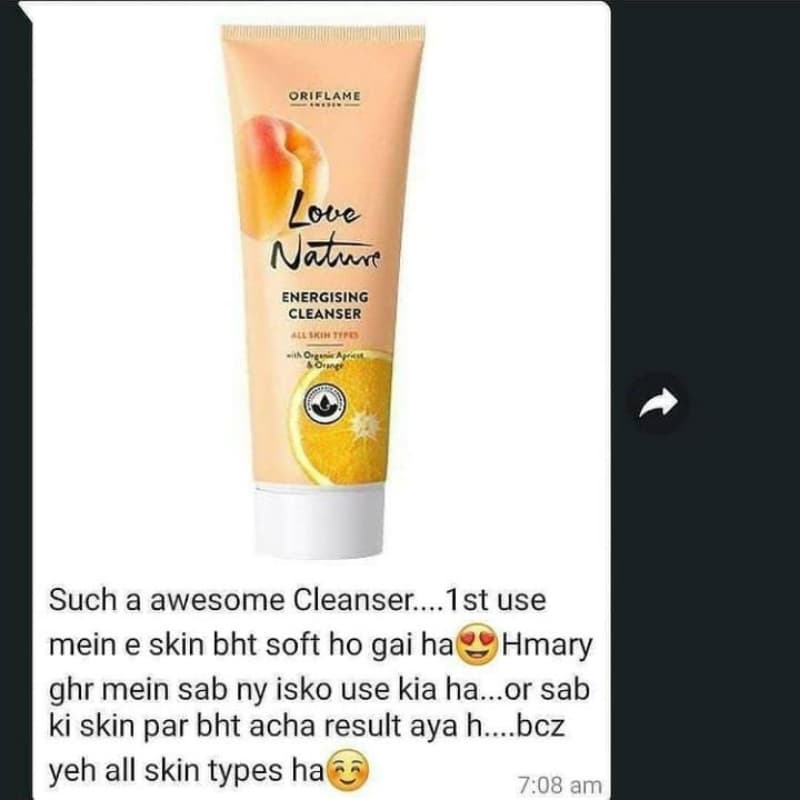 Love nature energising cleanser,toner,n face gel with orange juice n aprico