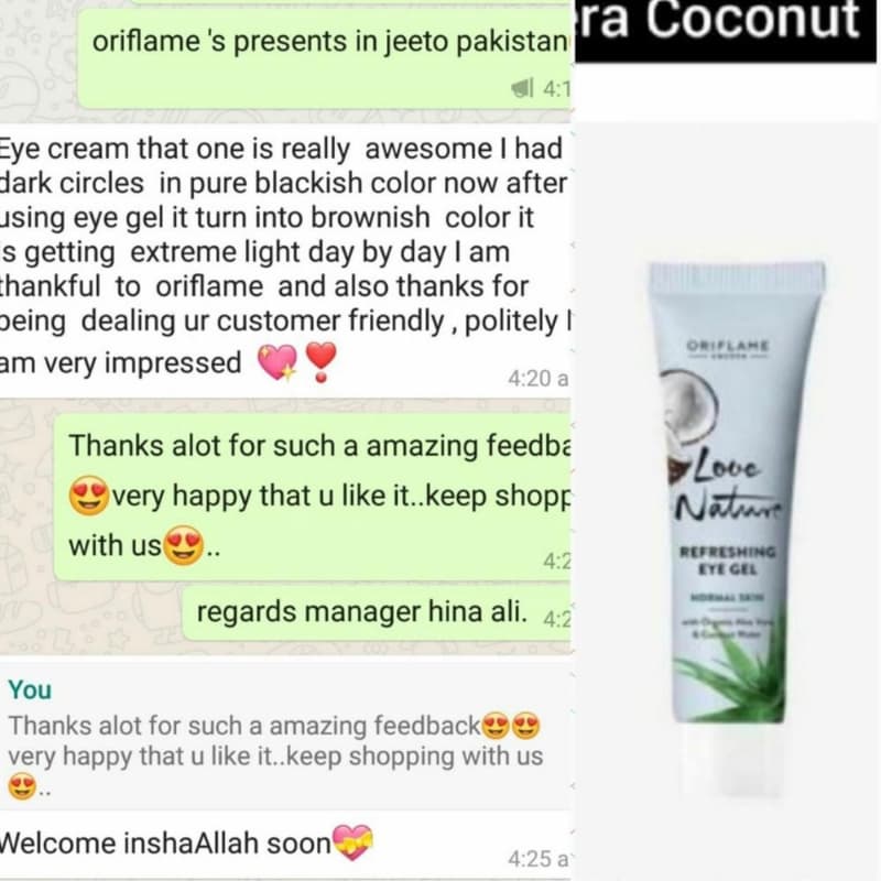 Love nature refreshing eye gel