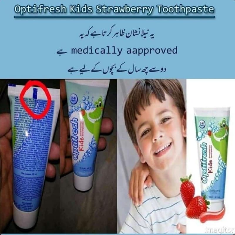 Opti fresh kids strawberry toothpaste