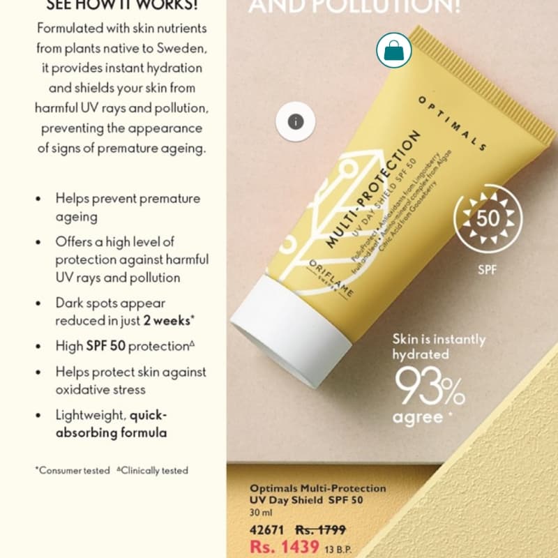 Optimals multi protection day shield spf 50